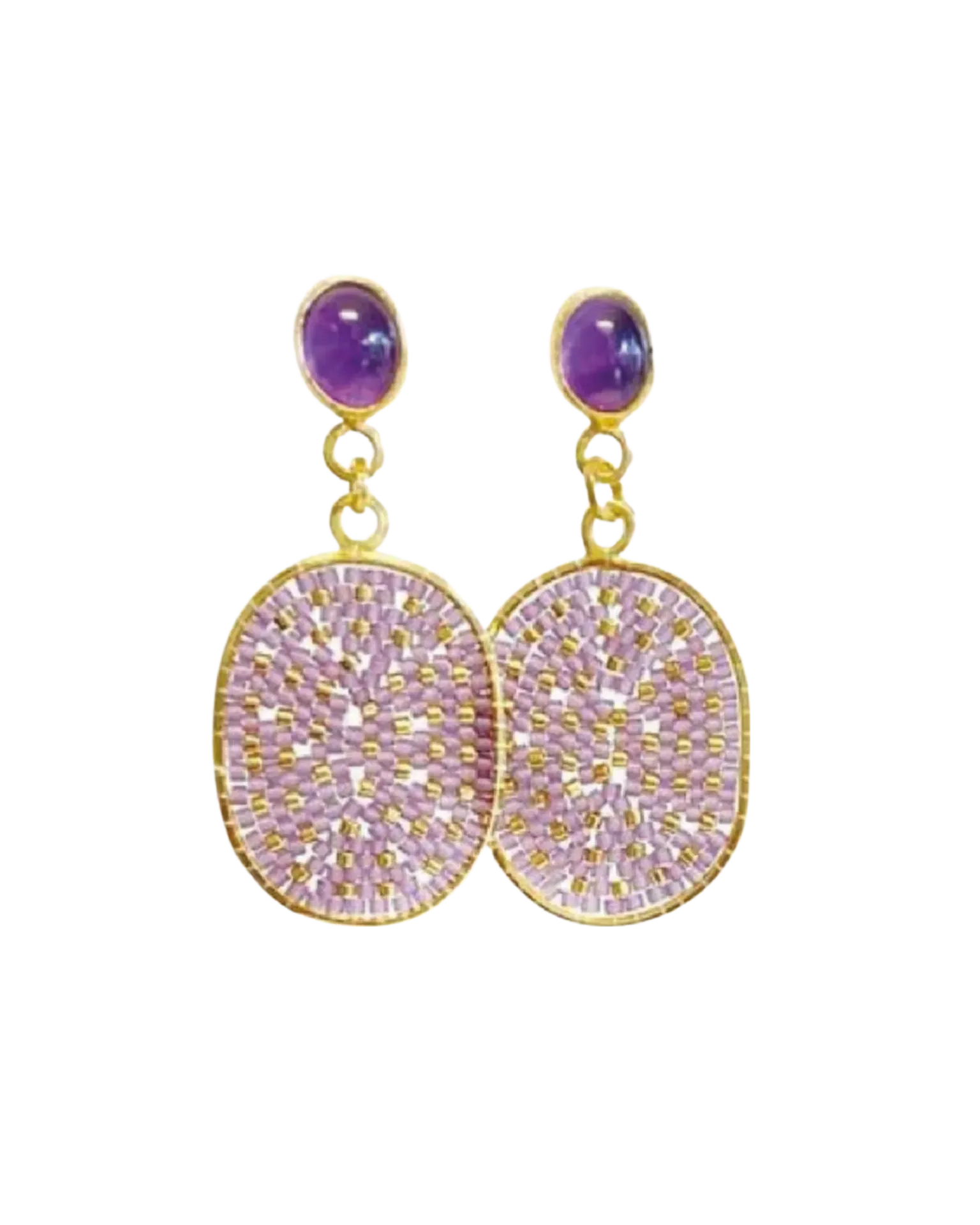 [802300] Aretes Amethyst Oval