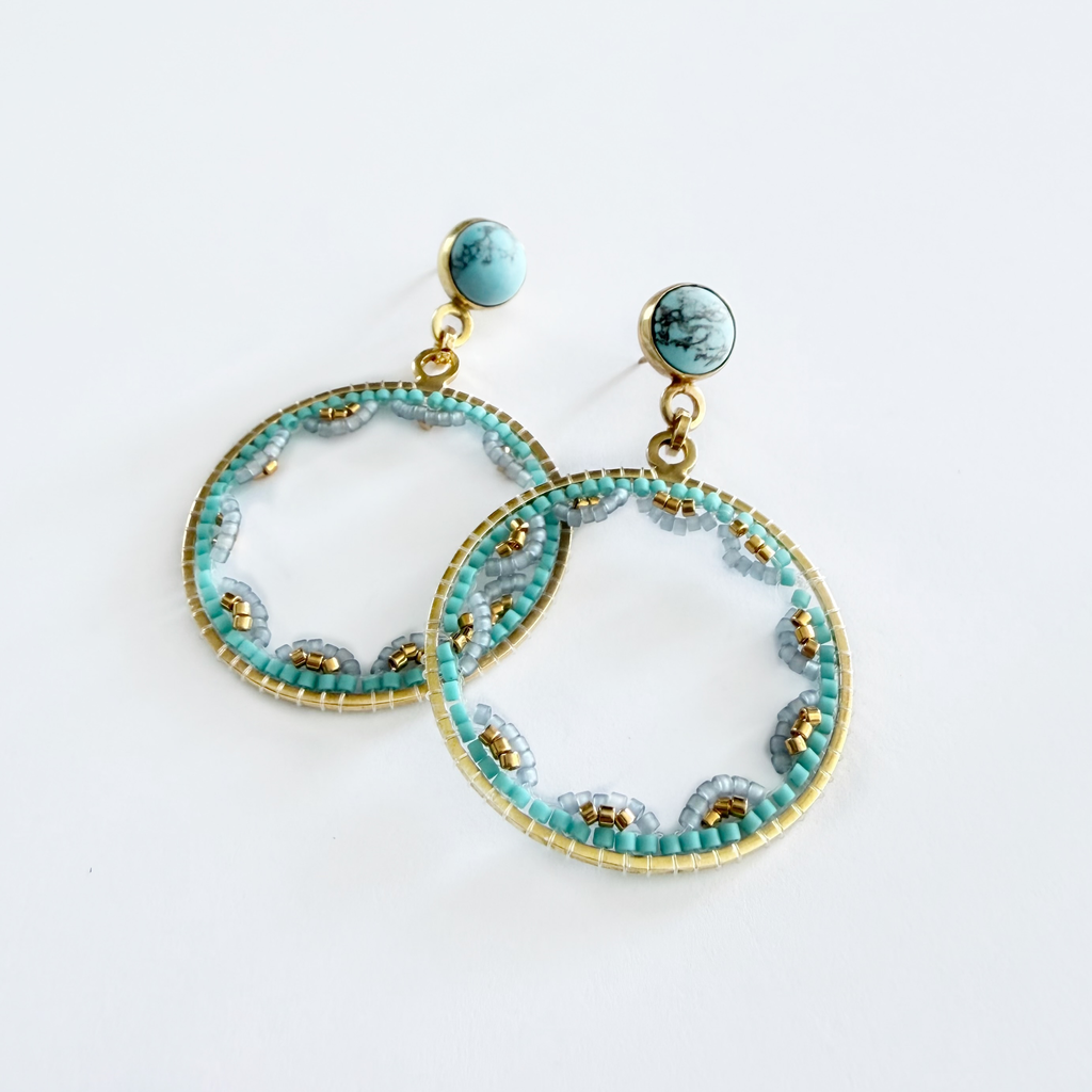 [801900] Aretes Turquoise Dangle