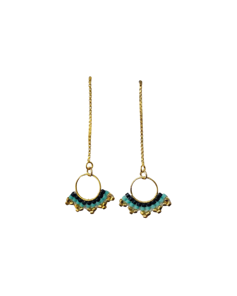 Fan Chain Dangle Earrings