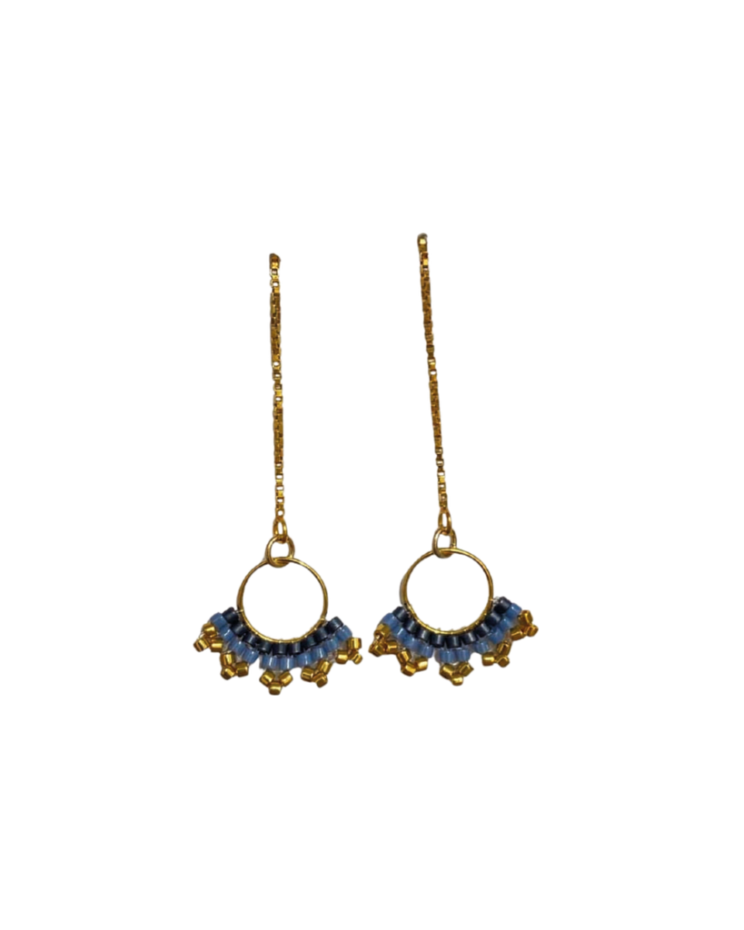 Fan Chain Dangle Earrings