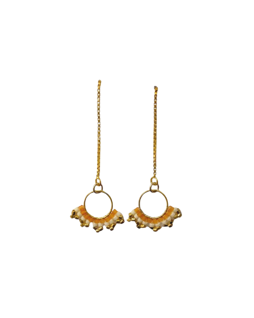 Fan Chain Dangle Earrings