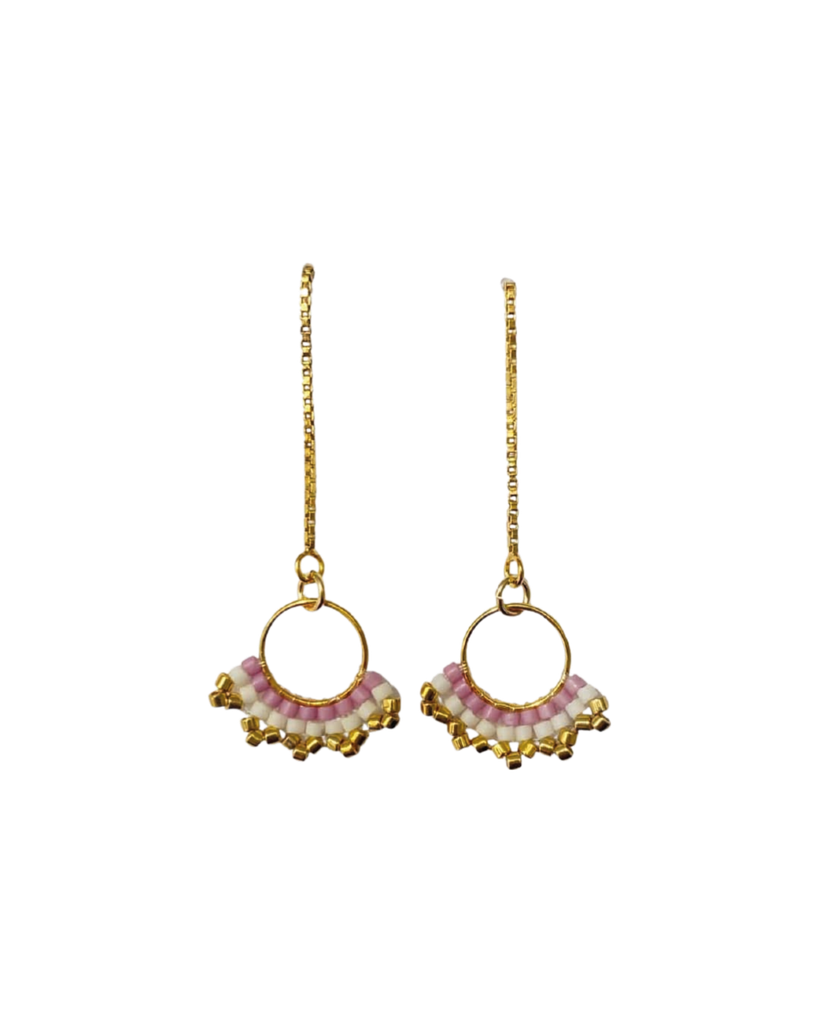 Fan Chain Dangle Earrings