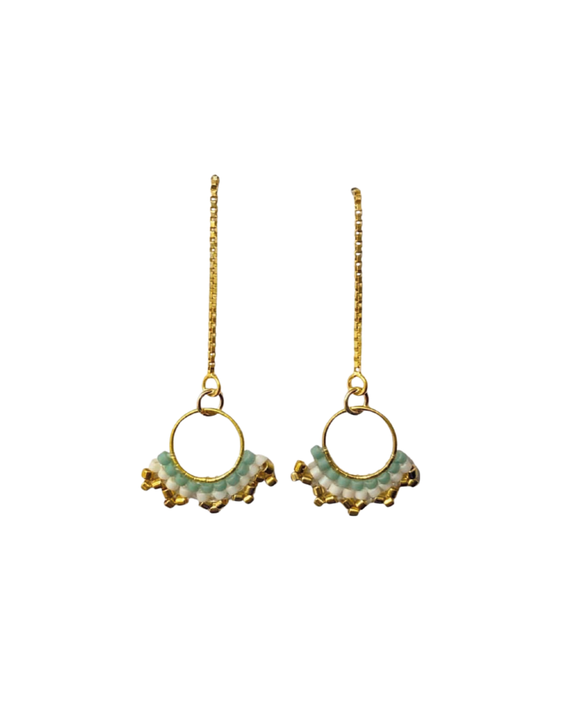 Fan Chain Dangle Earrings