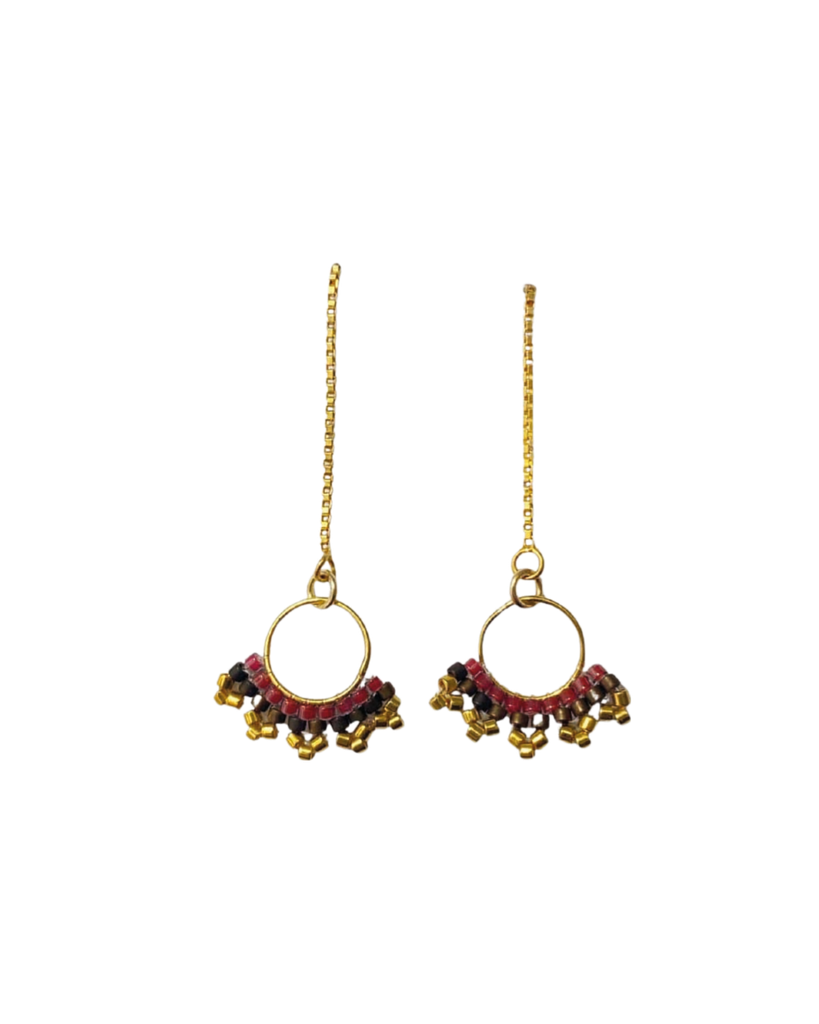 Fan Chain Dangle Earrings