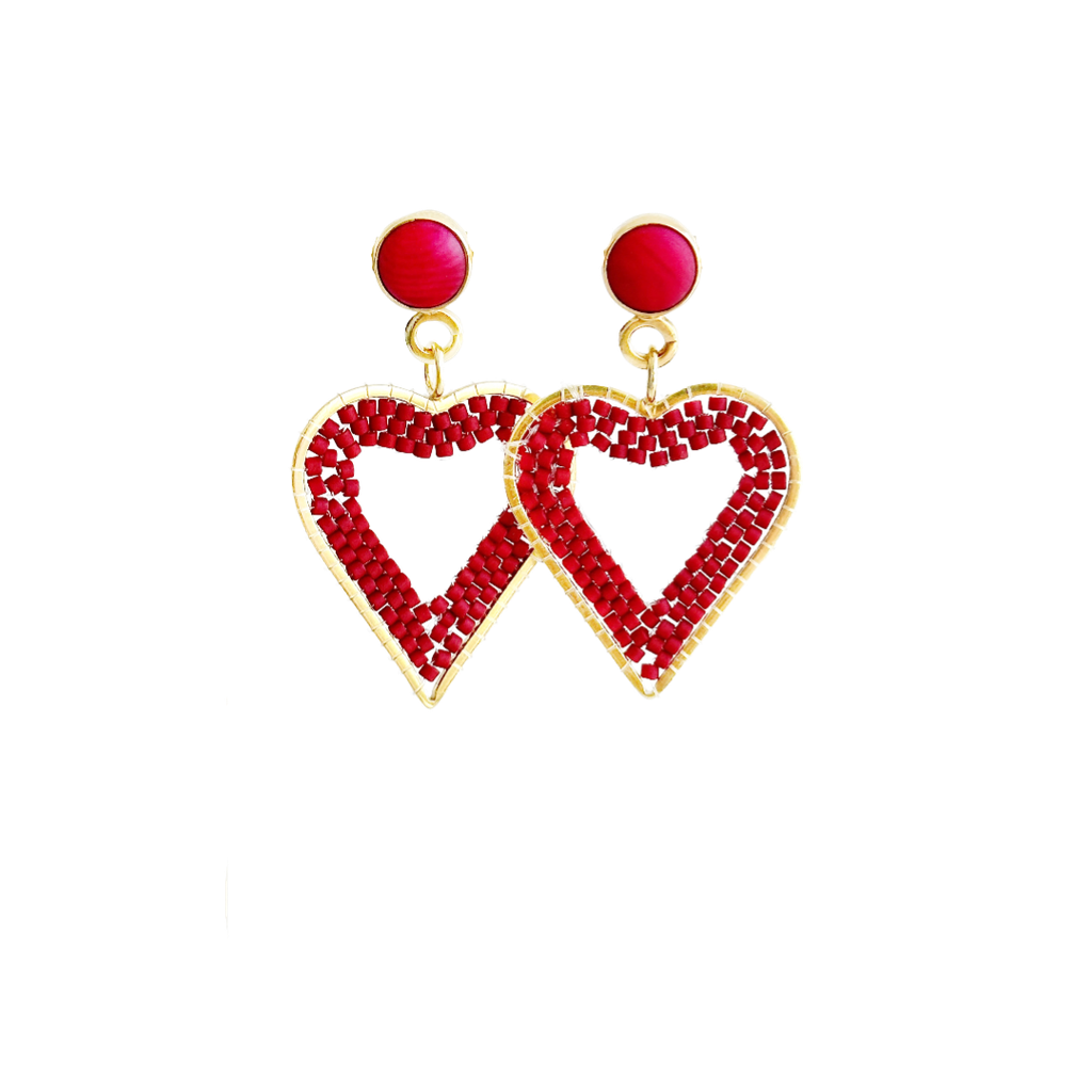 Aretes Heart (Negro)