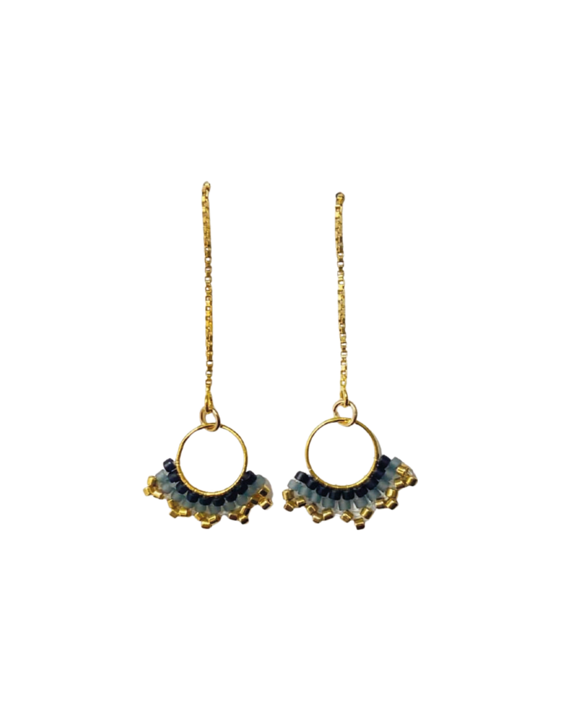 Fan Chain Dangle Earrings